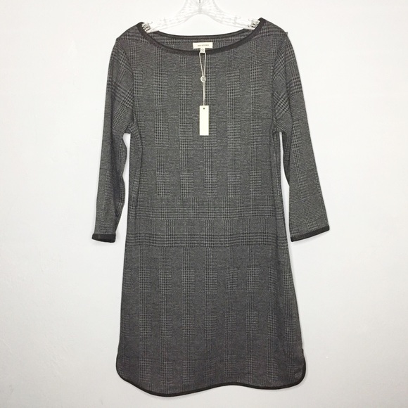 Max Studio Dresses & Skirts - Max Studio Charcoal Gray Plaid Shift Dress NWT